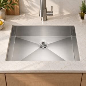 JOMOLA single bowl brushed handmade stainless steel sink