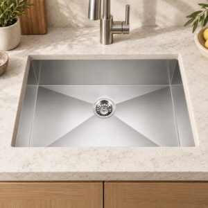 JOMOLA single bowl brushed handmade stainless steel sink