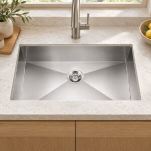 JOMOLA single bowl brushed handmade stainless steel sink