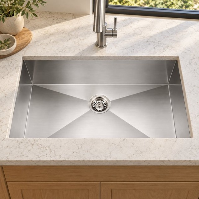 JOMOLA single bowl undermount handmade stainless steel sink