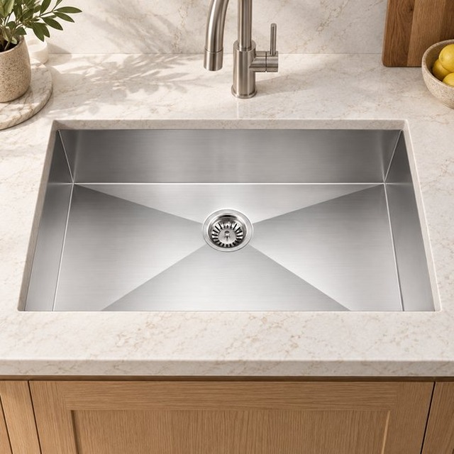 JOMOLA single bowl undermount handmade stainless steel sink