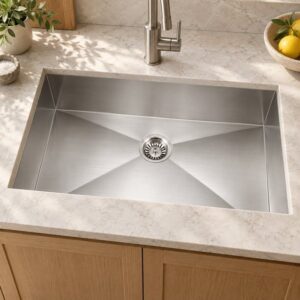 JOMOLA single bowl brushed handmade stainless steel sink