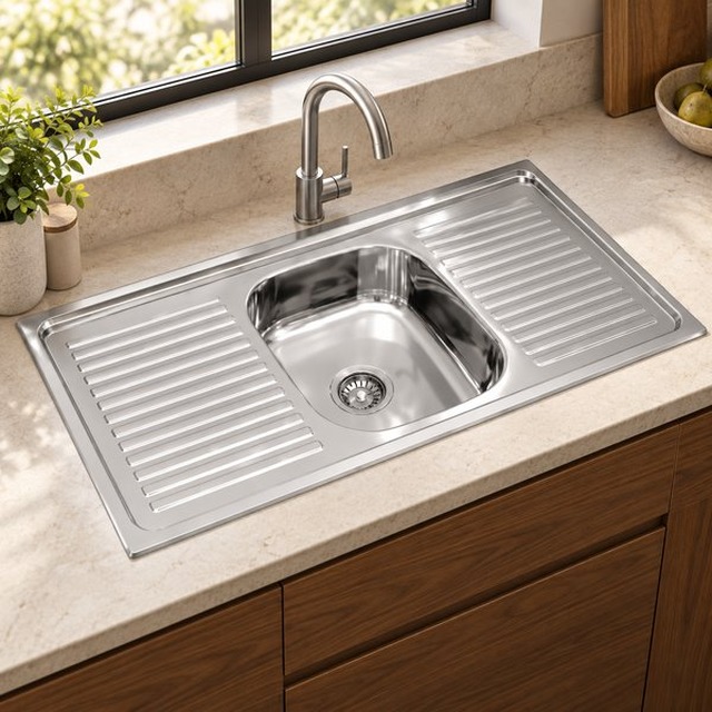 JOMOLA 1200 x 500 mm stainless steel sink