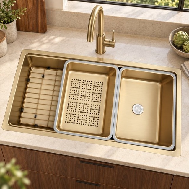 JOMOLA Punching Stainless Steel Sink Single Bowl 30 x 18 in Kitchen Sink