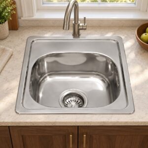 JOMOLA 380 x 380 mm single bowl stainless steel sink