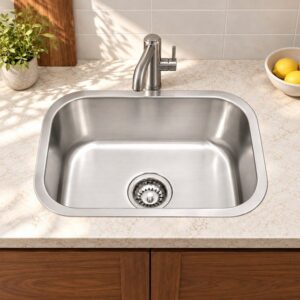 JOMOLA 390 x 360 mm single bowl stainless steel sink