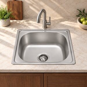 JOMOLA 430 x 370 mm single bowl stainless steel sink
