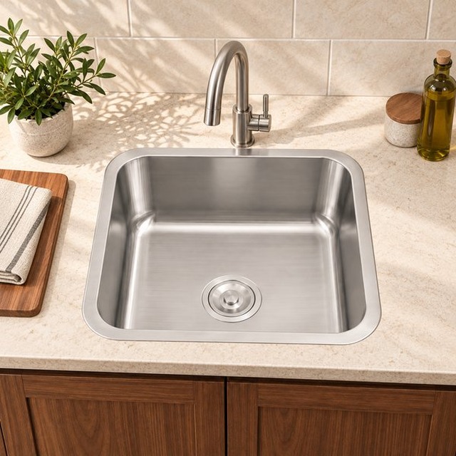JOMOLA Punching Stainless Steel Sink Single Bowl 450x450mm | Kitchen Sink