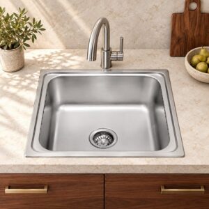 JOMOLA 480 x 420 mm single bowl stainless steel sink