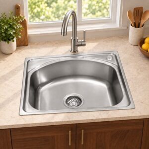 JOMOLA 500 x 430 mm single bowl stainless steel sink