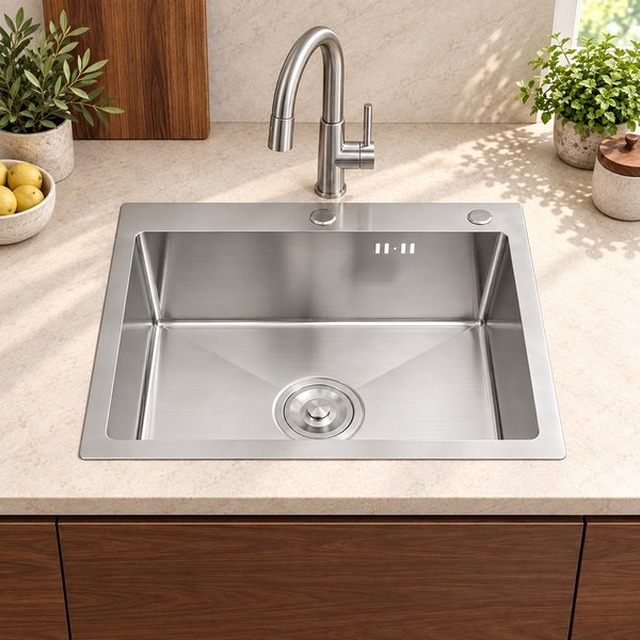 JOMOLA 500 x 450 mm single bowl stainless steel sink