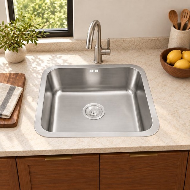 JOMOLA 550 x 450 mm single bowl stainless steel sink
