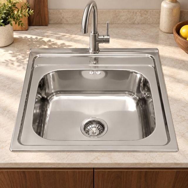 JOMOLA Punching Stainless Steel Sink Single Bowl 560x560mm | Kitchen Sink