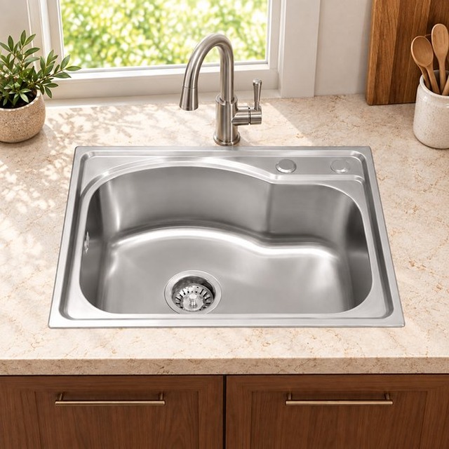 JOMOLA 580 x 430 mm single bowl stainless steel sink