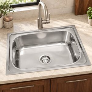 JOMOLA 600 x 450 mm single bowl stainless steel sink