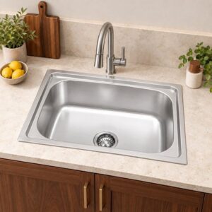 JOMOLA 600 x 450 mm single bowl stainless steel sink