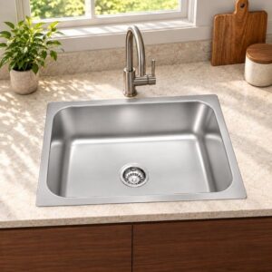 JOMOLA 610 x 460 mm single bowl stainless steel sink