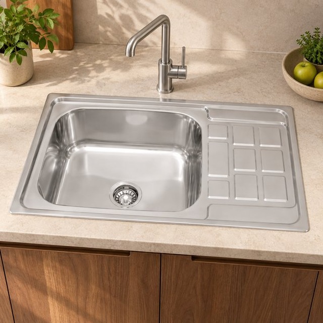 JOMOLA 750 x 450 mm stainless steel sink