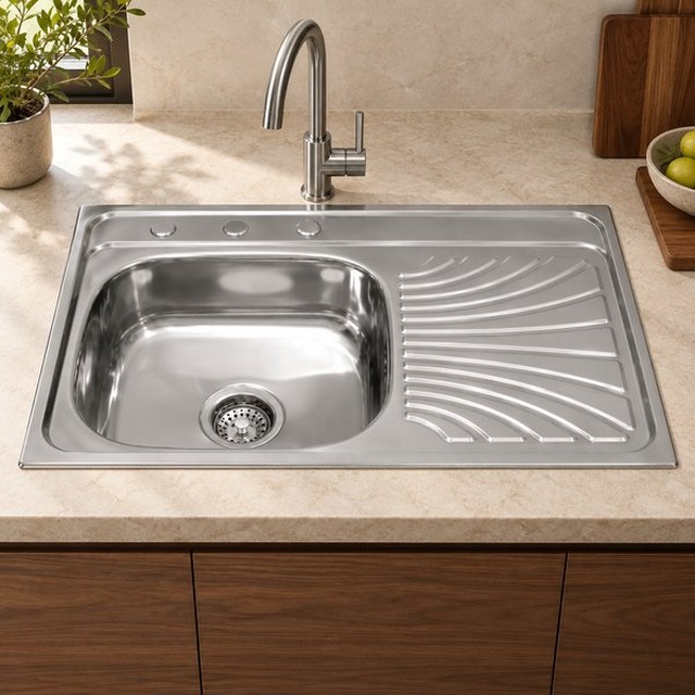 JOMOLA 750 x 480 mm stainless steel sink