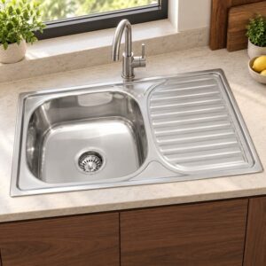 JOMOLA 760 x 420 mm stainless steel sink | Factory Direct