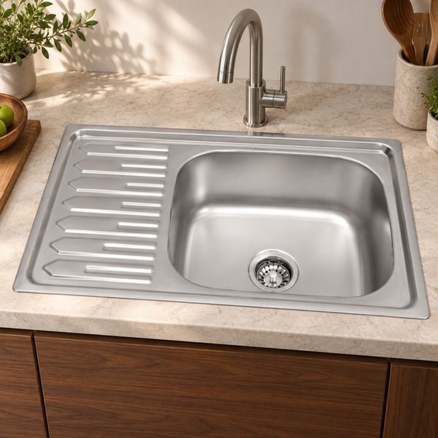 JOMOLA 760 x 450 mm stainless steel sink