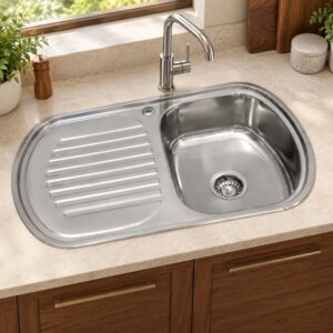 JOMOLA 800 x 490 mm stainless steel sink | Factory Direct