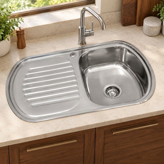 JOMOLA 800 x 490 mm stainless steel sink | Factory Direct