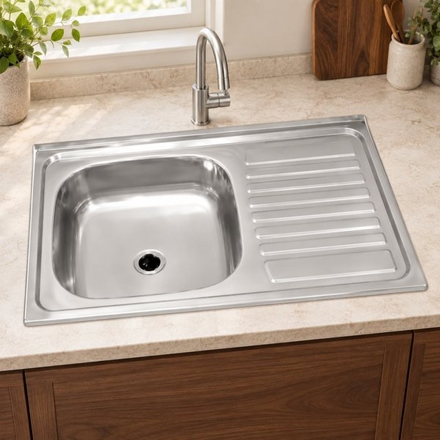 JOMOLA 800 x 500 mm stainless steel sink