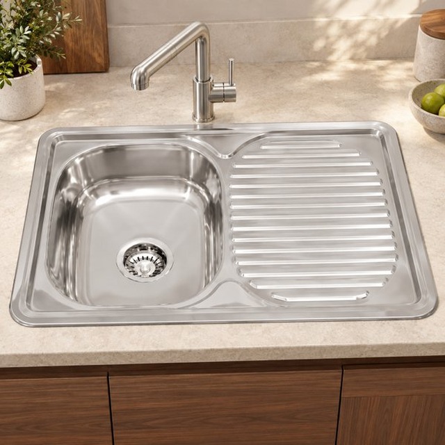 JOMOLA 800 x 500 mm stainless steel sink