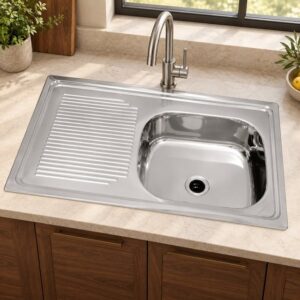 JOMOLA 800 x 500 mm stainless steel sink