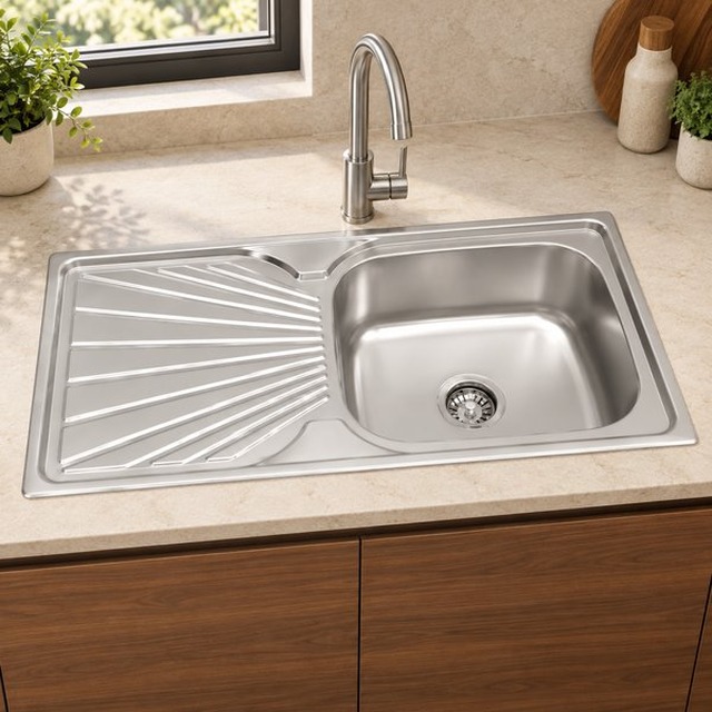 JOMOLA 910 x 450 mm stainless steel sink | Factory Direct