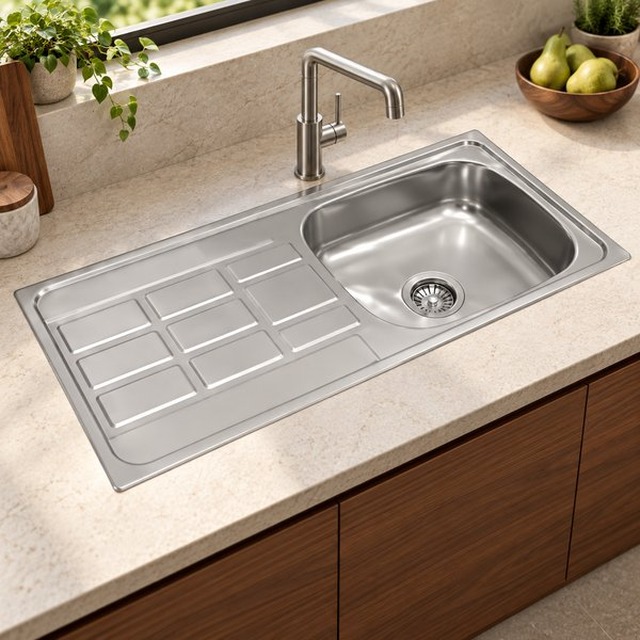 JOMOLA 960 x 430 mm stainless steel sink | Factory Direct