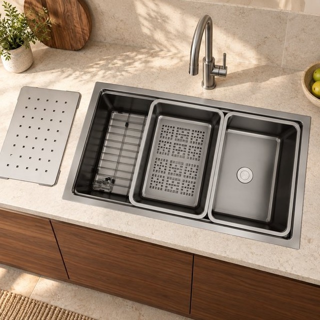 JOMOLA Punching Stainless Steel Sink Single Bowl Kitchen Sink