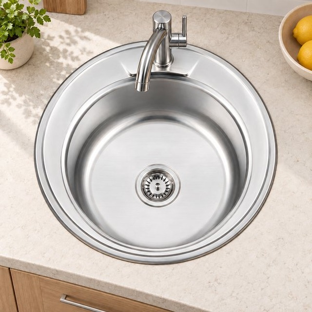 JOMOLA Pressed Stainless Steel Sink 304 Single Bowl 490mm