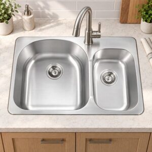JOMOLA double bowl topmount stainless steel sink