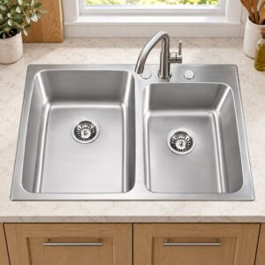 JOMOLA double bowl topmount stainless steel sink
