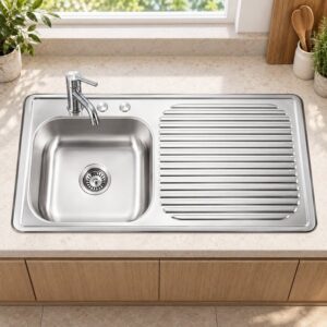 JOMOLA 1000 x 500 mm single bowl stainless steel sink