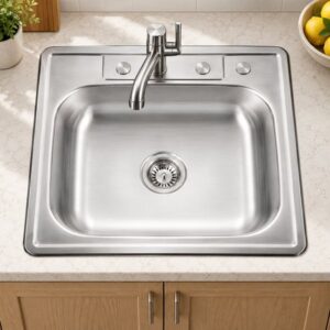 JOMOLA single bowl topmount stainless steel sink