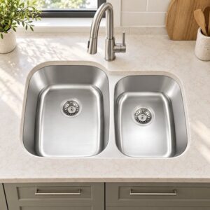 JOMOLA double bowl undermount stainless steel sink