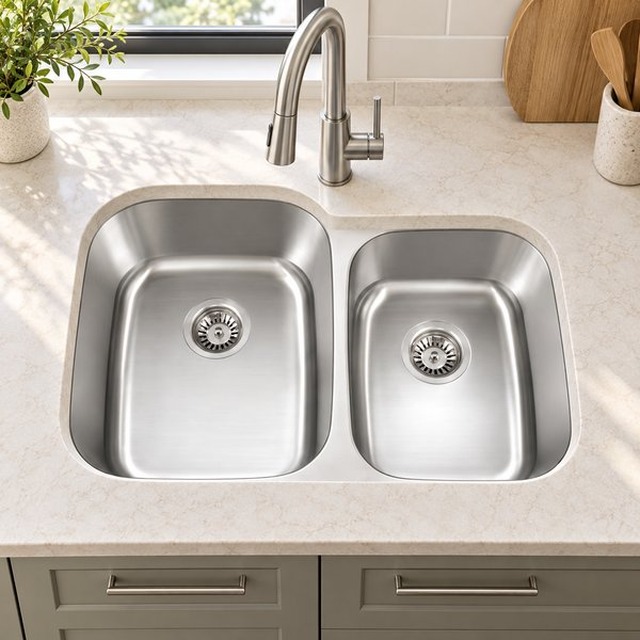 JOMOLA Double Bowl Punching Stainless Steel Sink 304 Undermount | 9