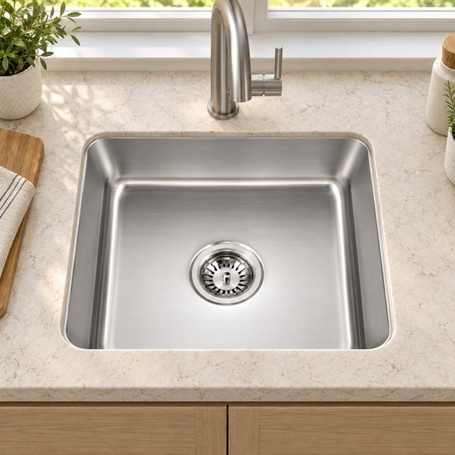 JOMOLA single bowl undermount stainless steel sink