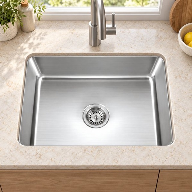 JOMOLA single bowl undermount stainless steel sink