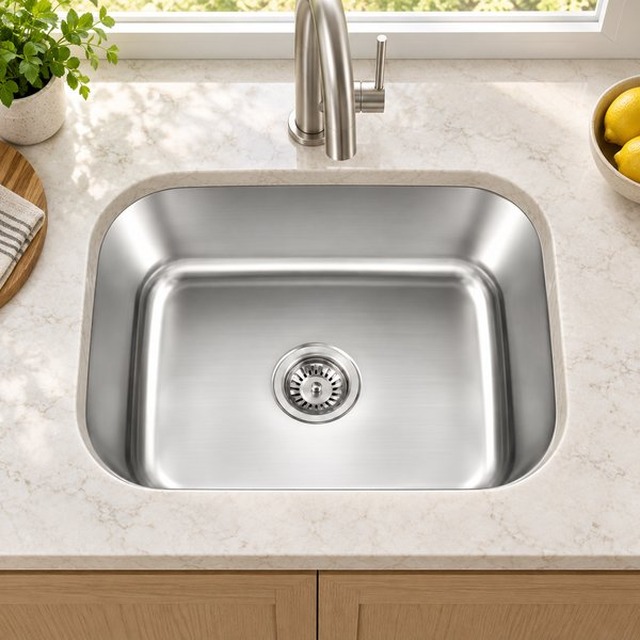 JOMOLA 23 inch single bowl stainless steel sink