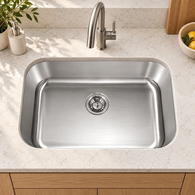 JOMOLA 27 inch single bowl stainless steel sink