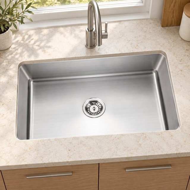 JOMOLA single bowl undermount stainless steel sink