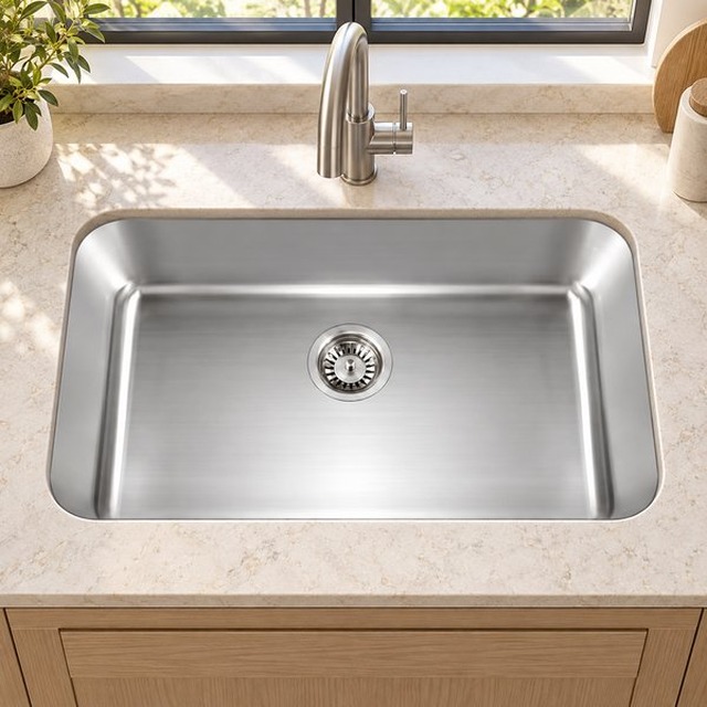 JOMOLA single bowl undermount stainless steel sink