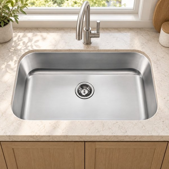 JOMOLA single bowl undermount stainless steel sink