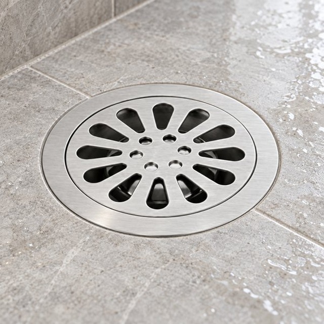 JOMOLA Stainless Steel Floor Drain 100x100mm Satin Finish | 201 Steel