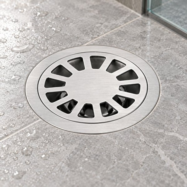 JOMOLA Stainless Steel Floor Drain 100x100mm Satin Finish | 201 Steel