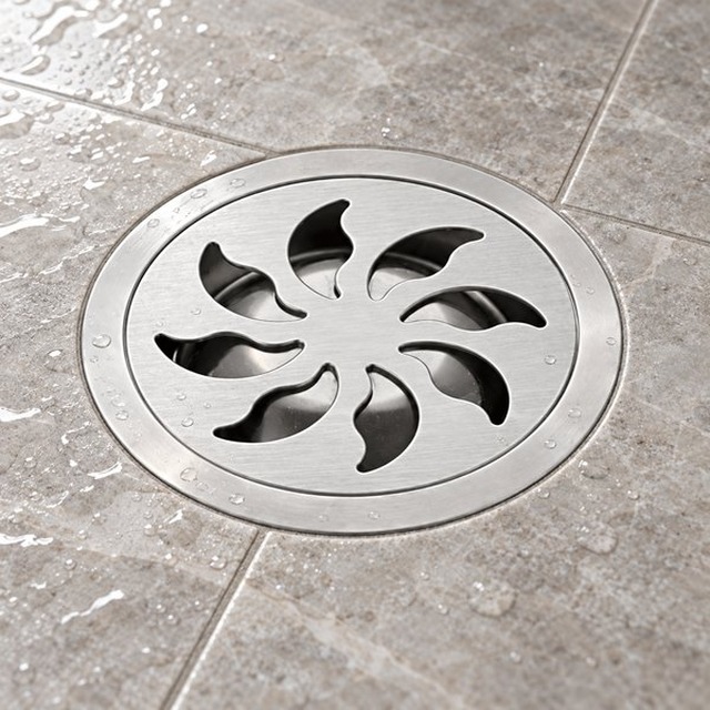 JOMOLA Stainless Steel Floor Drain 120x120mm Satin Finish | 201 Steel